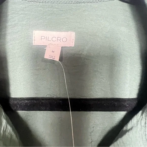 Pilcro Short-Sleeve Pintuck
Tunic Shirt Dress Olive Green Size M NWT - Picture 15 of 15